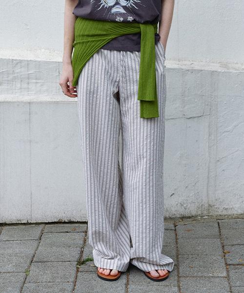 Onaenon Semi-Wide Elastic Waist Pants New6Ml604_99