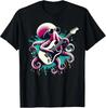 T-shirts pour hommes et femmes Pieuvre Guitare Nouveauté Musique Rock Groupe Concert T-shirt Guitare Drôle