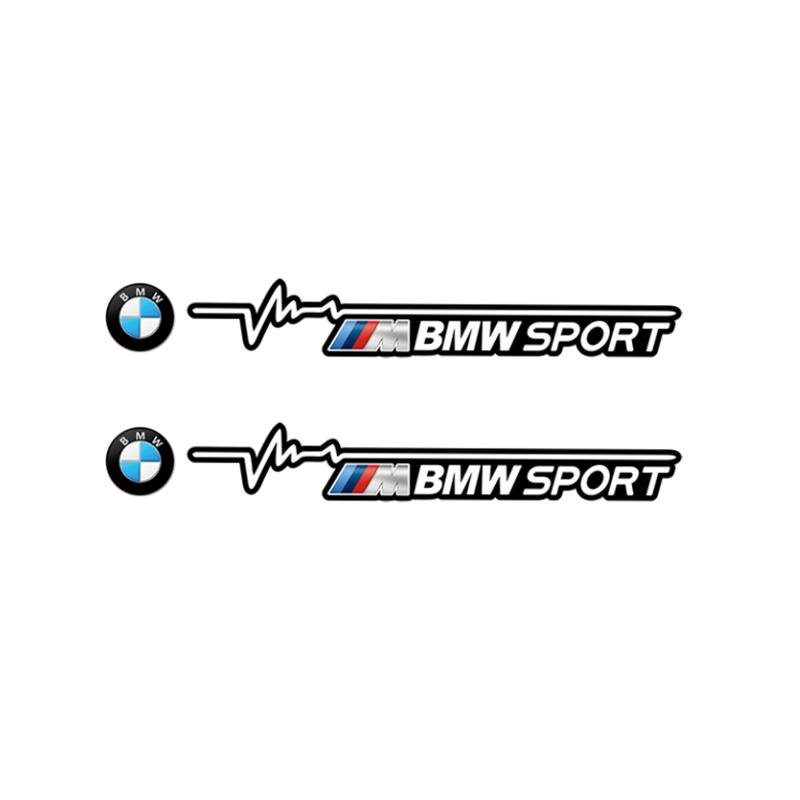 VKSO5 2Pcs Car Window Creative Stickers Car Wiper Stickers For BMW F30 F10 E90 F20 E46 E60 E70 E39 E36 E87 X6 Auto Emblem Decor Decals