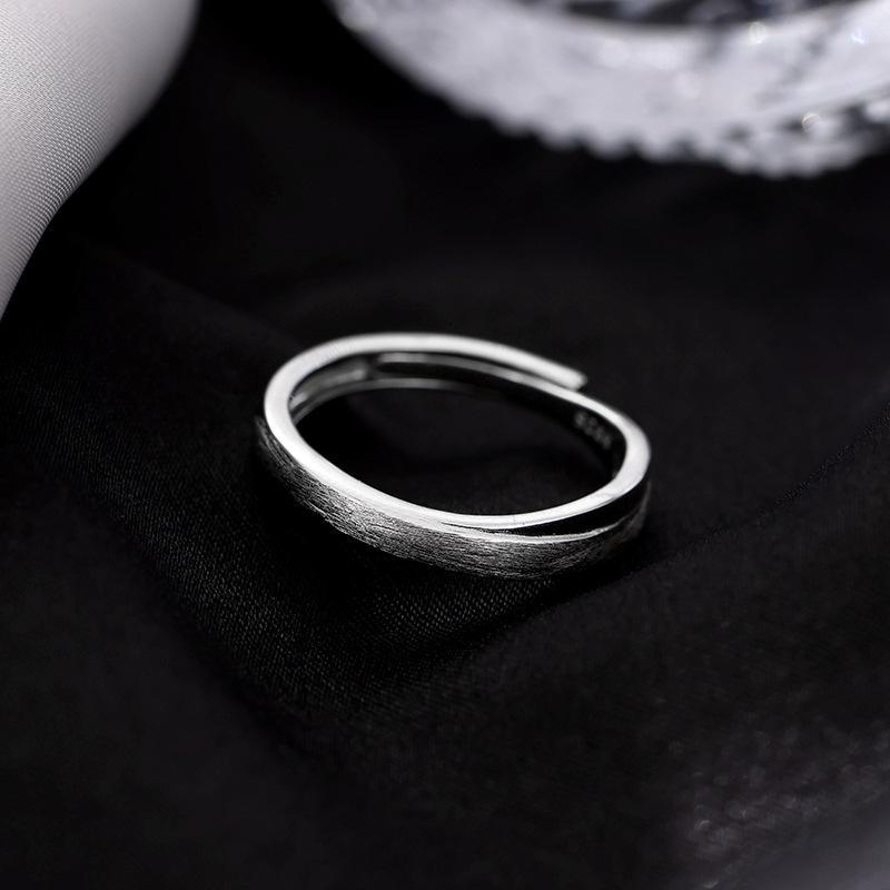 Banyan Tree S925 Silver Mobius Couple Ring - Minimalist Unisex Luxury Valentine's Day Jewelry