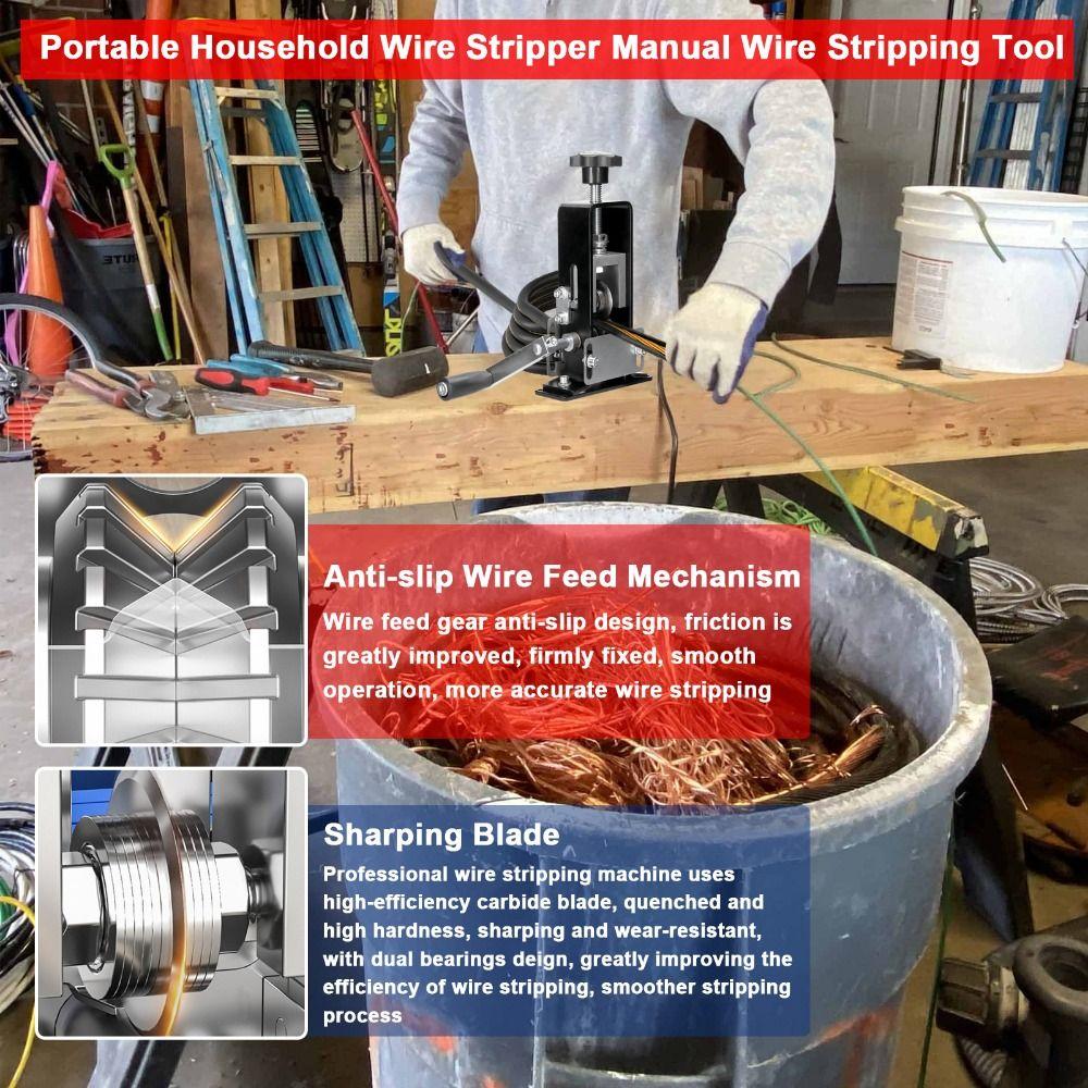 1-25mm Portable Wire Stripper Electric Drill Drive Electric Cable Peeling Machine  Electrician