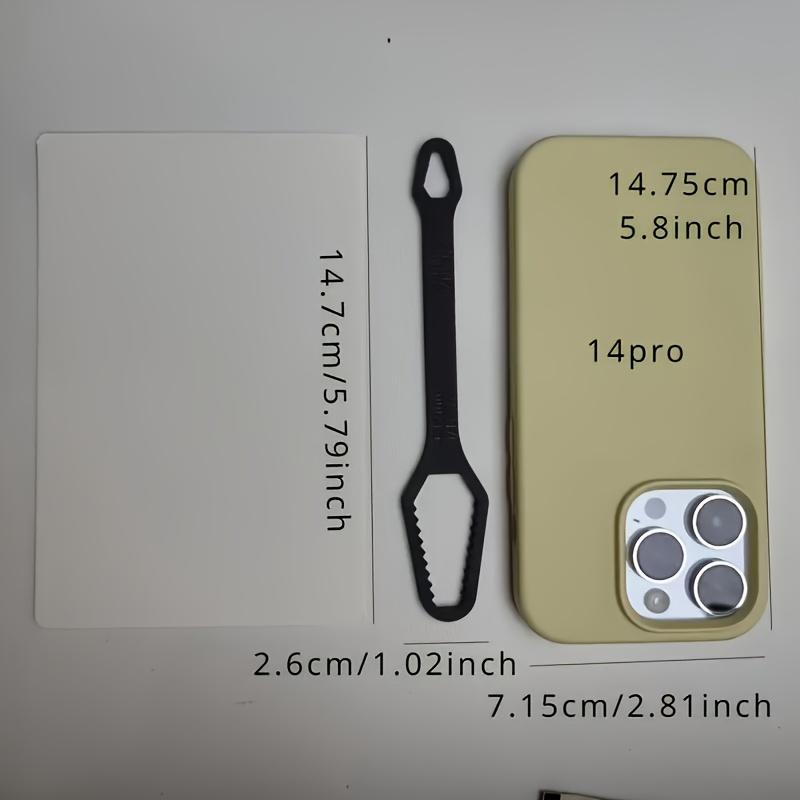 1 Piece Multifunctional Black 5mm Thickness T-Shaped Wrench, Adjustable Self-Tightening Double-Head Wrench, 3-17 Mm Wrench,