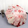 Pig Pattern, Automatic Folding Umbrella, Portable and Foldable Design, 8 Ribs, a Christmas or Birthday Gift.