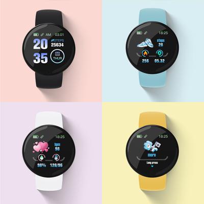 Reloj Inteligente D18S 1.44 Pulgadas Control Táctil Monitoreo de Frecuencia Cardíaca Pantalla Grande Hombres Mujeres Pulsera Deportiva Rastreador de Actividad Física para Correr