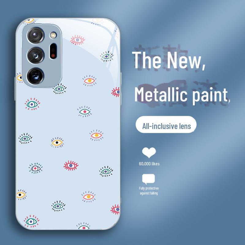 

Корпус из жидкого стекла Samsung A01/A02/A04/A10S с полной защитой линз, защитой от падений и креативным дизайном с маленькими глазами Samsung A10s синий