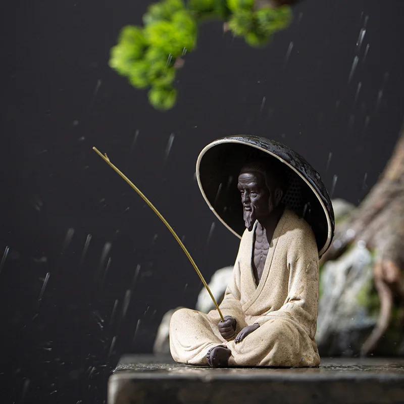 Ceramic Creative Little Monk Tea Strainer Tea Leaking Tea Strainer Household Kung Fu Set Accessories Ceremony Decoration