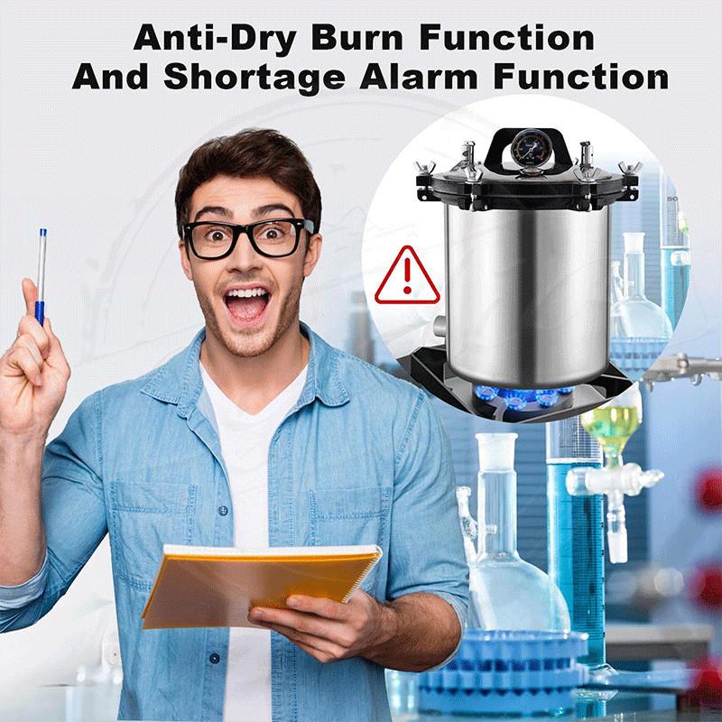 18L/25L Stainless Steel Steam Autoclave Sterilizer Dental Pressure Sterilization Autoclave Steam Sterilizer Pot Retort Machine