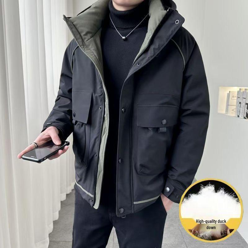 Men's 2025 Winter Hooded Windbreaker Coat