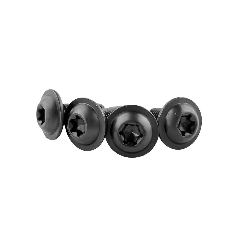 304 Šroub Torx M4 M5 M6 M8 Nerezová ocel Černá barva šroub s torxovou podložkovou hlavou pro motocykl, skútr, ATV, moped, plastový kryt