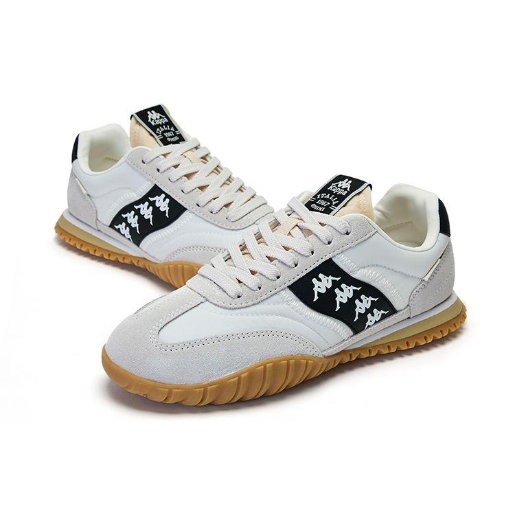 Kappa Retro Sports Versatile Synthetic Leather Non-Slip Wear-Resistant Shock Absorbing Low-Top Casual Running Shoes Unisex sneaker Gray K0EW5MM22-133