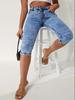 High-Waisted Light Denim Jeans for Women - Summer Spicy Style, High-Elastic Tight Fit