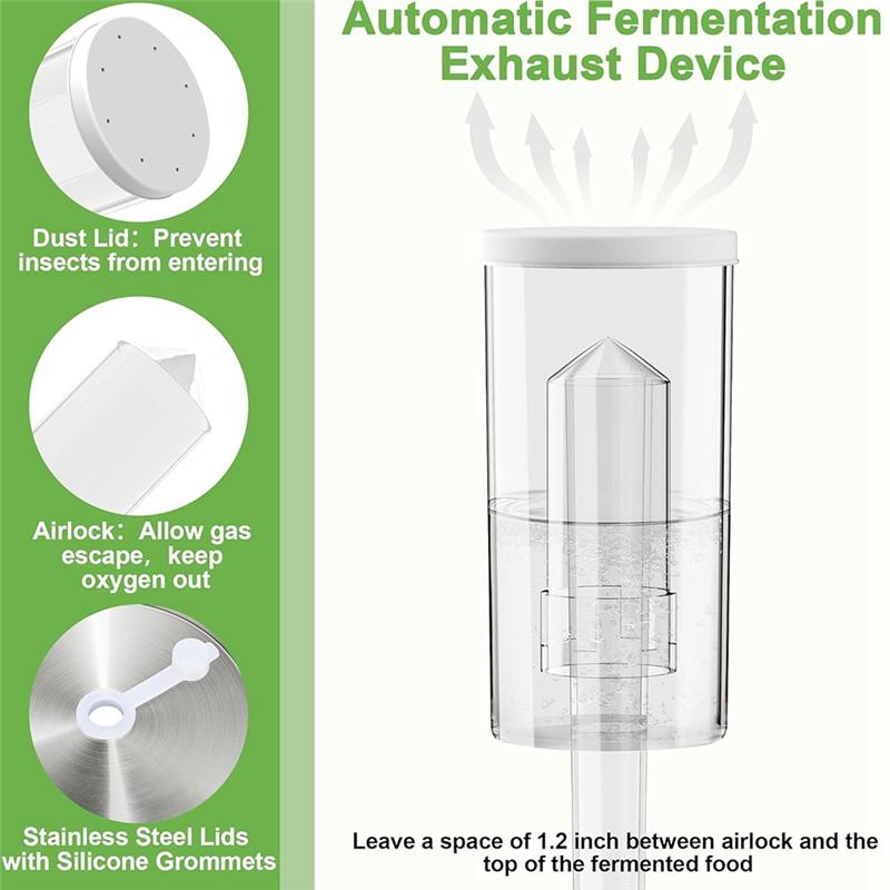 

Fermentation Kit For Wide Mouth Mason Fermentation Jar,Pickling/Sauerkraut Kit For Mouth Mason Ja(Jars Not Included)