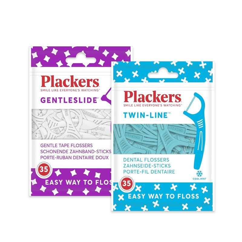 

Plackers Зубная нить 35 шт. x 4 упаковки [Set 2] Twin Line