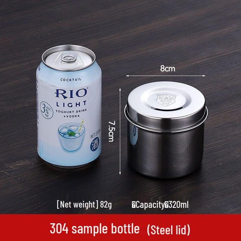 304 Stainless Steel Food Sample Box with Lid - Small Dish for Kitchen and Canteen Use