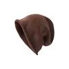 Women's Large Head Beanie: Autumn/Winter Breathable Loose Knit Hat for a Slimming Look.
