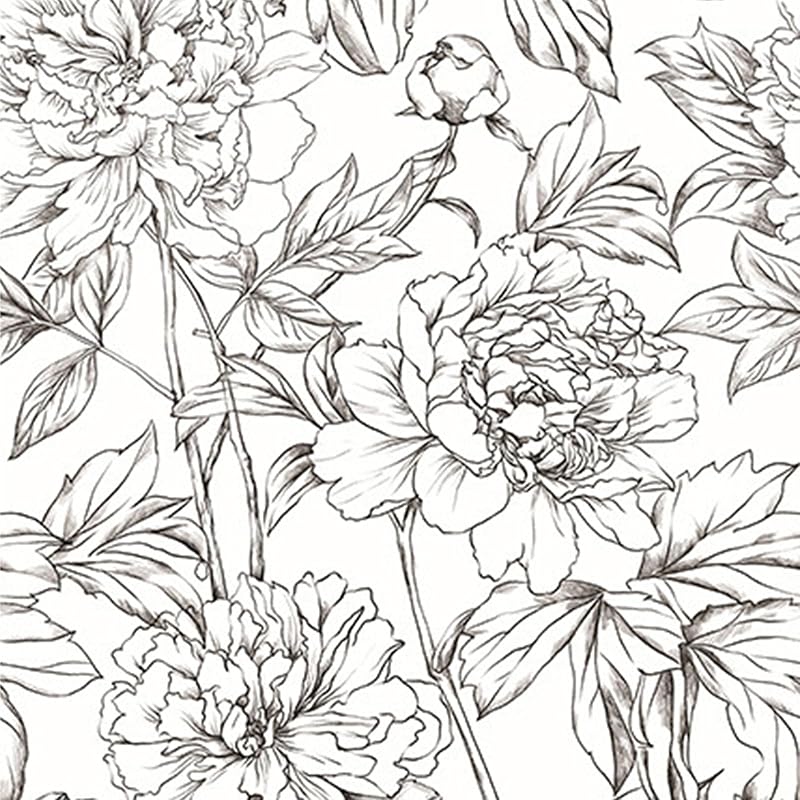 Peel and Stick Wallpaper Boho Wallpaper Peel and Stick Floral Contact Paper Removable Wallpaper Renter Friendly Wall Paper for Home Bedroom Bathroom