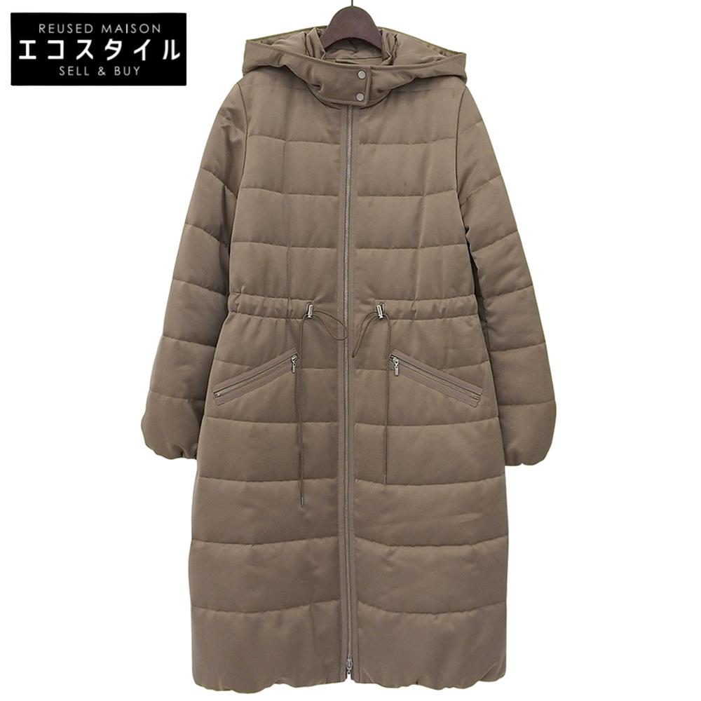 FOXEY NEW YORK Women's padded hooded long coat, gold, size 40, 39827 coat 40 Gold seriesUsed