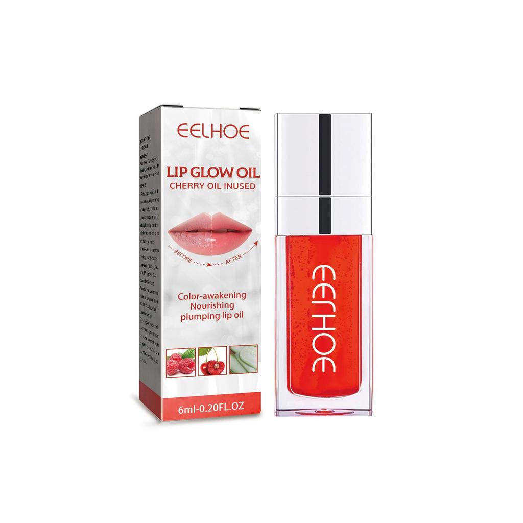 EELHOE Plumping Lip Glaze Lip Plumping Care Fade Lip Lines Hydrating Moisturizing Watery Glass Lip Gloss Oil