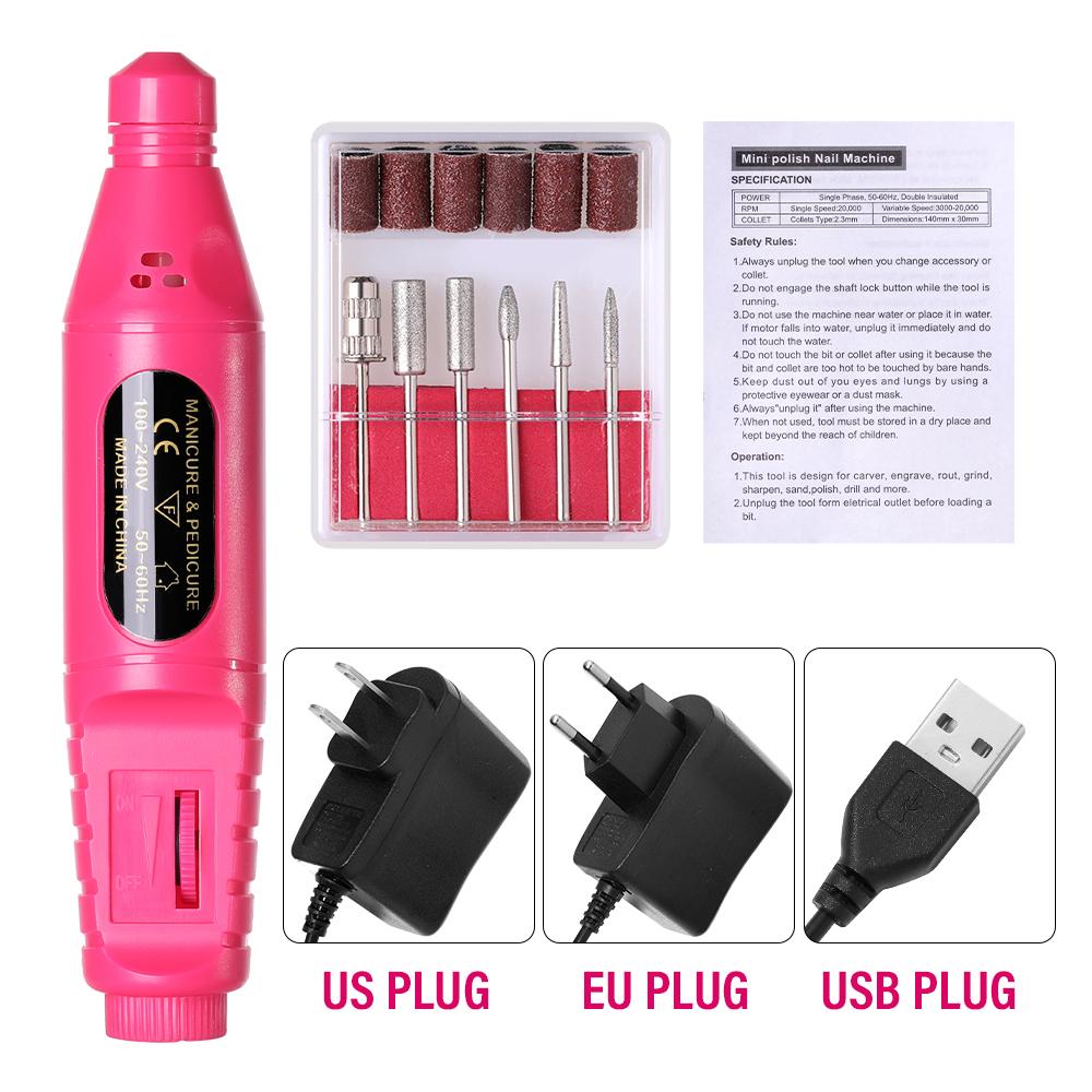CNHIDS Professional Electric Nail Drill Machine Manicure Tools Pedicure Drill Set Portable Nail File Nail Drill Equipment