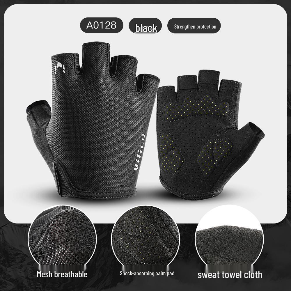 Breathable Anti-Slip Half-Finger Cycling & Running Gloves - Shock Absorbing Summer Sport Gear