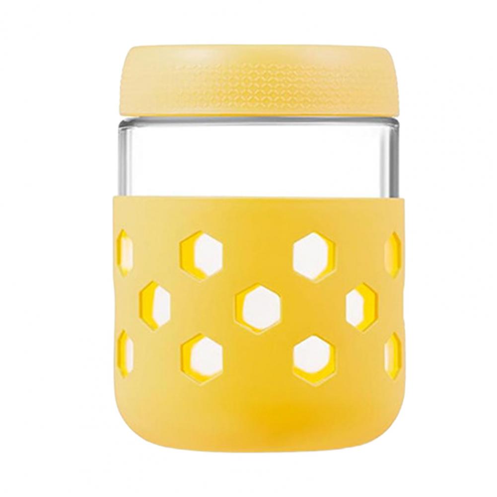 Glass Mason Jars with Silicone Sleeves 16 Oz Leak-Proof Meal Prep Jars Airtight Containers for Overnight Oats Yogurt Snacks