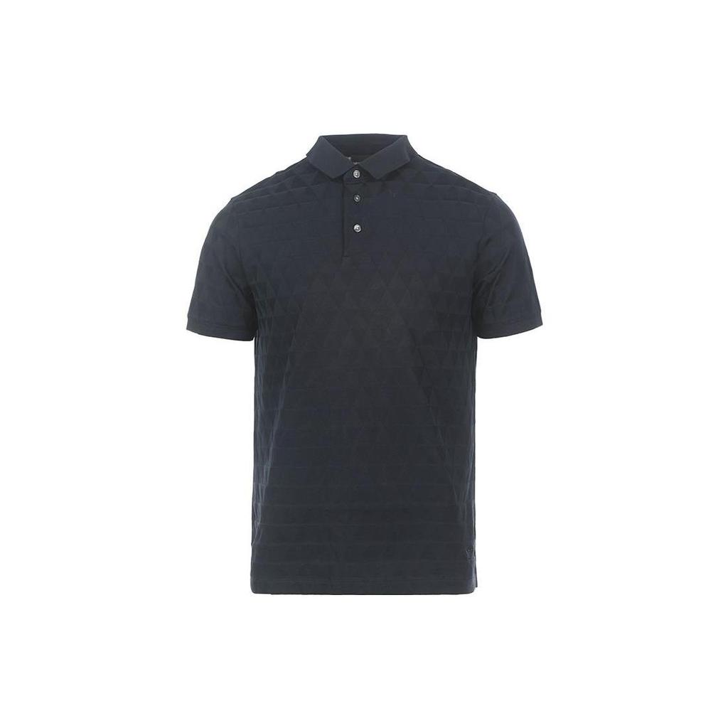 EMPORIO ARMANI Polo Shirts Men's Dark Blue Polo Collar Moderate Straight Fit 6R1F87-1JGYZ-09N6