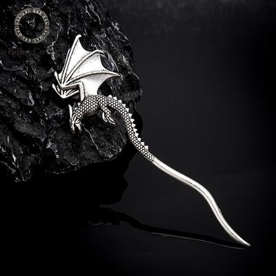 Retro Vikings Dragon Hair Stick Women Creative Norse Mythology Dragon Hairpins Medieval Witch Updo Pagan Barrette Jewelry Gifts
