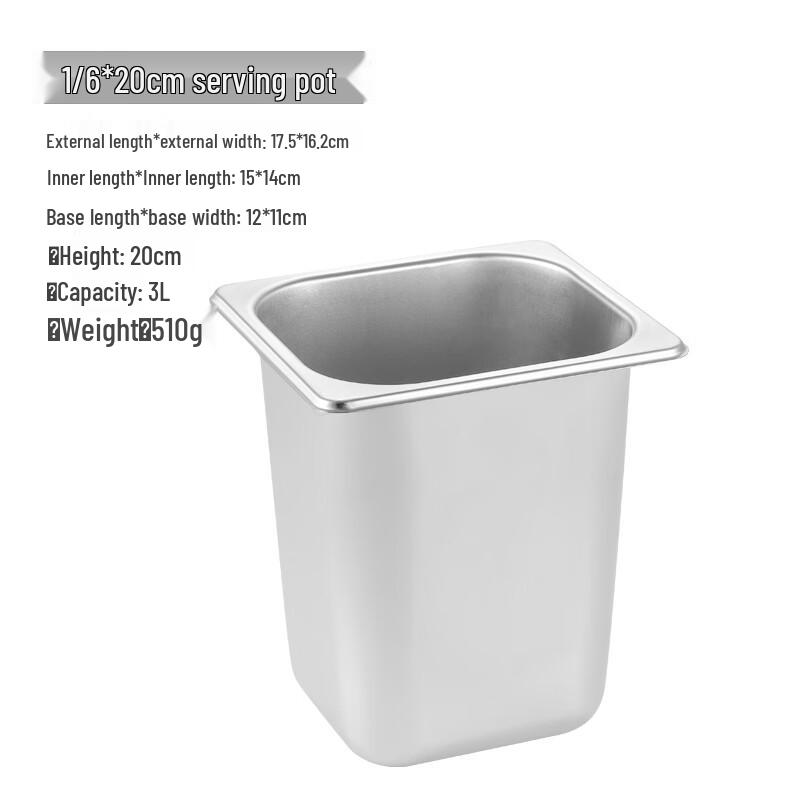 MOLUONA Stainless Steel Rectangular GN Food Pan