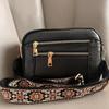 Borsa Quadrata Piccola Ricamata con Tracolla Larga Stile Etnico Boemo Borsa a Spalla Casual Versatile Borsa a Tracolla da Donna