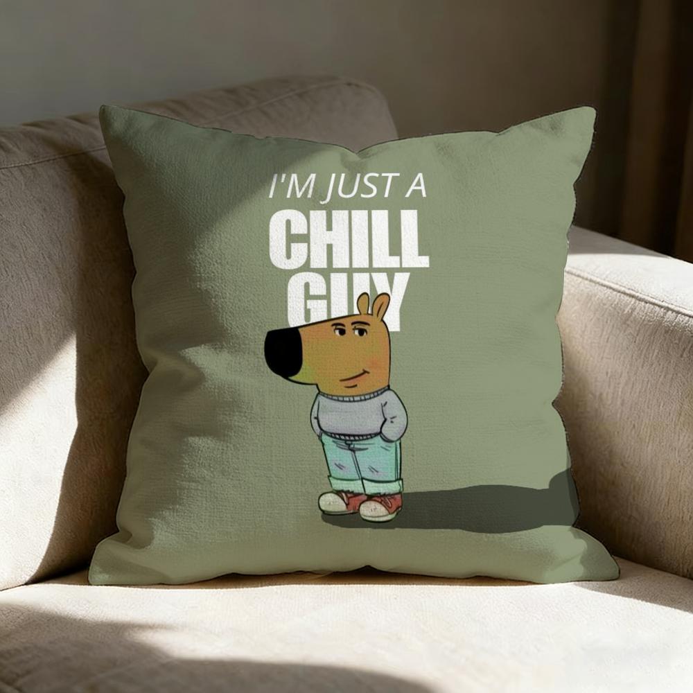 CChill GGuy CARTOON Pillow Case Linen Pillow Covers Cover For Couch Living Room Bench Patio Floor Linen Home Decor