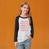 Kids' Fashionable Comfortable Christmas Print Neck Pullover Long Sleeve Top