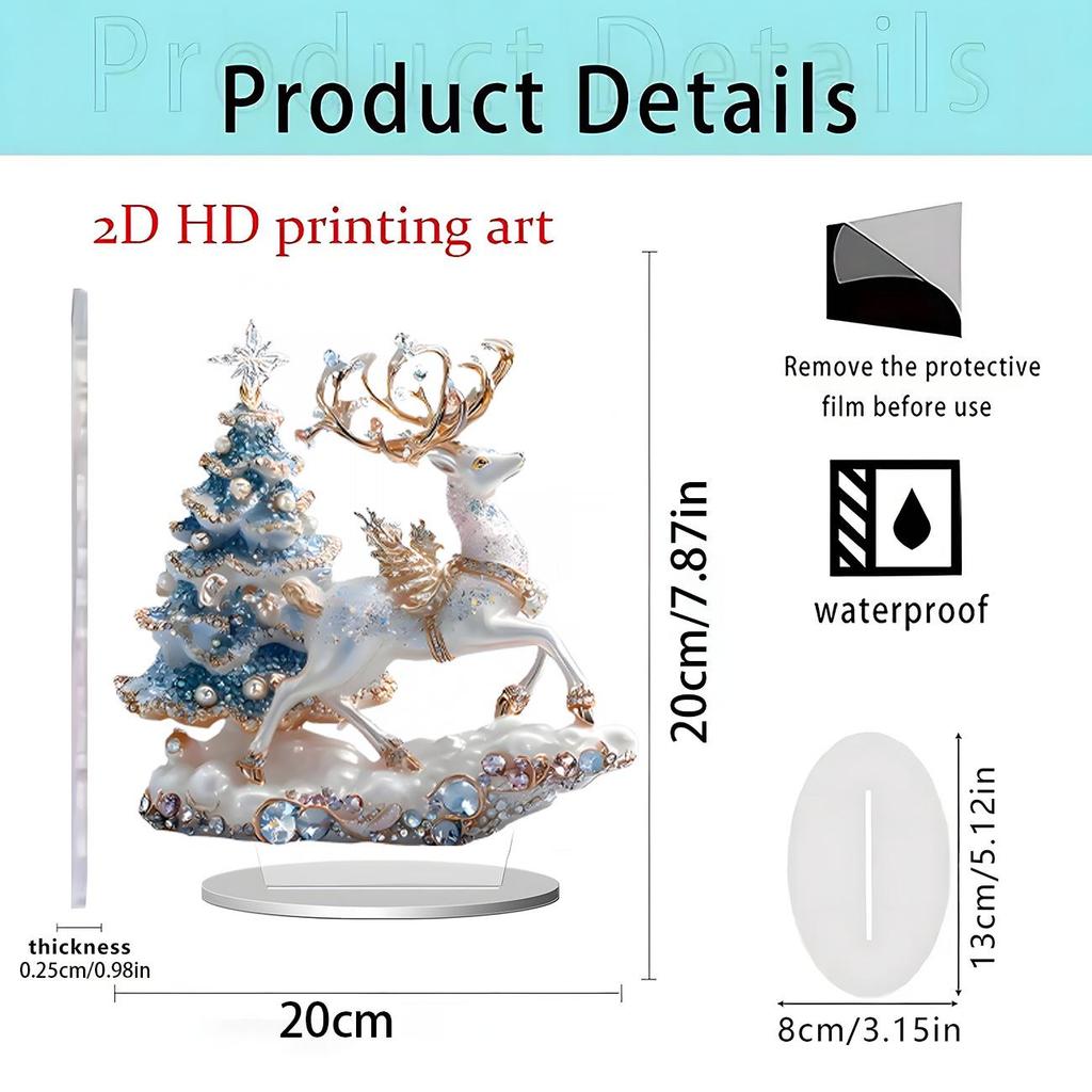 Fairy Tale Flower Fairy & Unicorn 2D Acrylic Ornament for Home Decor