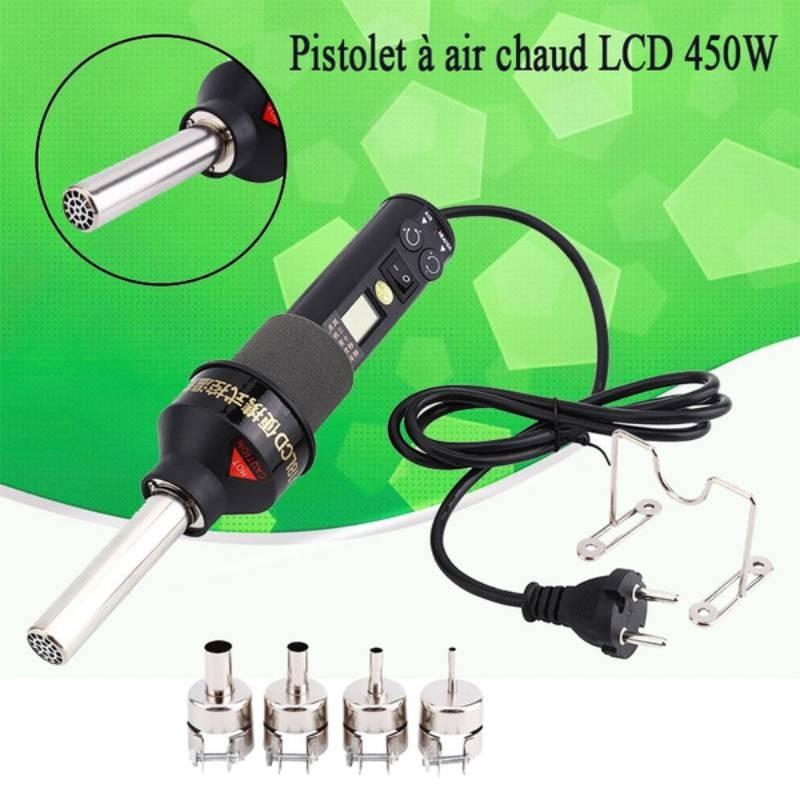 450w Electronic Lcd Heat Hot Air Gun Desoldering Soldering Station Plug Supplies