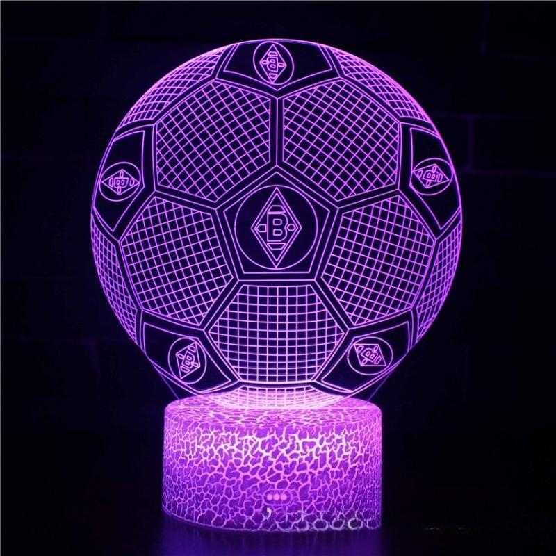 Five Major Leagues Football Club Team Standard 3D Night Light LED Colorful Touch Remote Control Night Light