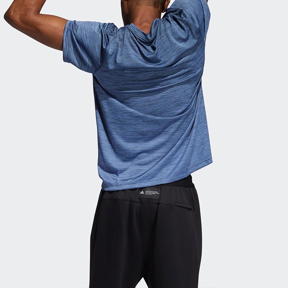 Adidas Gradient Tee Sports Training Crew Neck Short Sleeve Men Tops Blue GM0636