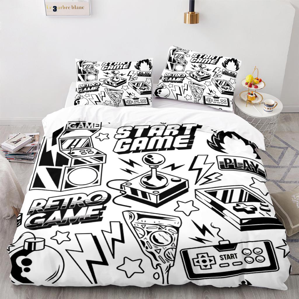 Cool Gamepad 3D Bedding Set Duvet Cover Pillowcases Polyester Quilt Cover Room Decor For Teens Single Double Twin Queen King