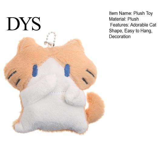 Cute Plush Cat Toy Cartoon Pendant, Stuffed Kitten Bag Backpacks Charm, Animal Pendant Keychain Car Rearview Mirror Decorative Accessory Compact