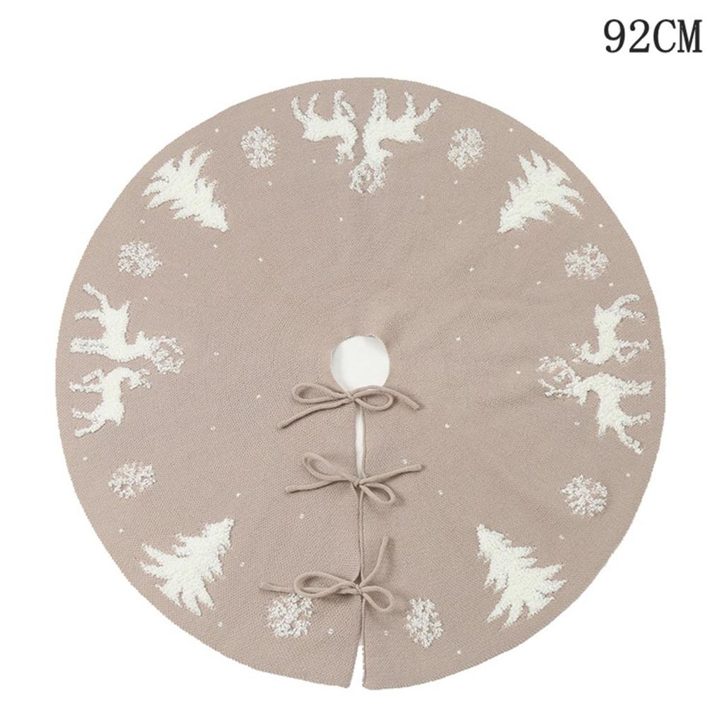 Tree Skirt Round Cover Fabric Red 92cm Christmas Tree Skirt for Holiday Xmas Home Decorations