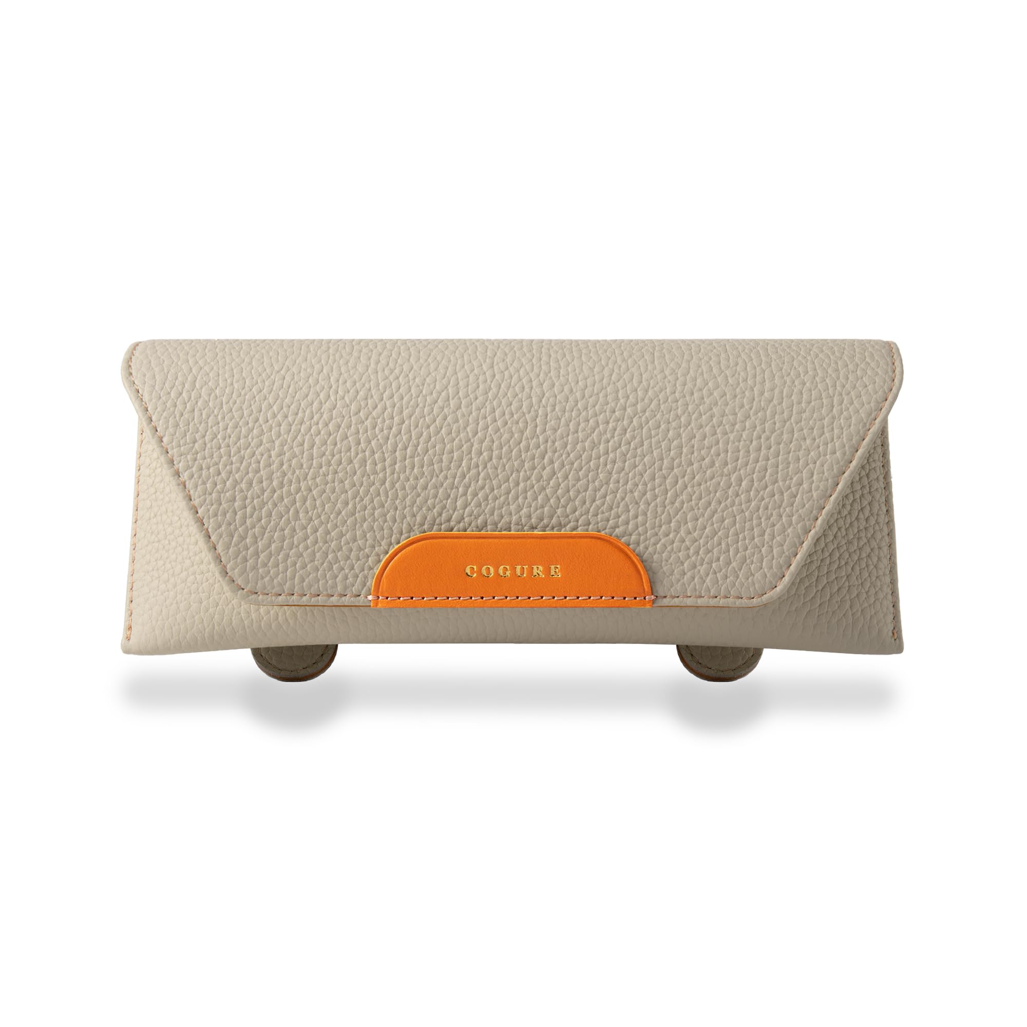 

COGURE Car Eyeglass Sunglasses Sun Visor Genuine Magnetic Easy Compatible with Most Car Sun Luxury Stylish Includes Dedicated Ivory Case, Holder, слоновая кость