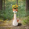Handcrafted Quirky Dog Vase Whimsical Slim Puppy Sculpture Dog Flower Vase Decorative Vase for Desk Shelf