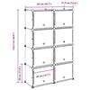 VidaXL Storage Cubes 8 Pcs with Doors Black PP, Storage Cube, Cube Storage Organizer, Shelf At 4019579