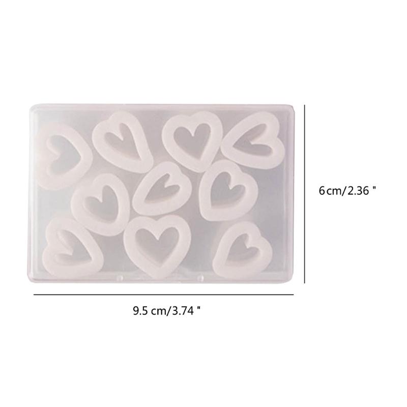 Heart Modelling Clay Earring Mold Mini Heart Earring Jewelry Ornament