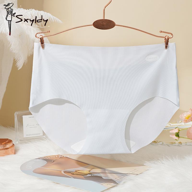 Women Sports Seamless Panties Ice Silk Underwear Breathable Elongated Crotch Lingerie