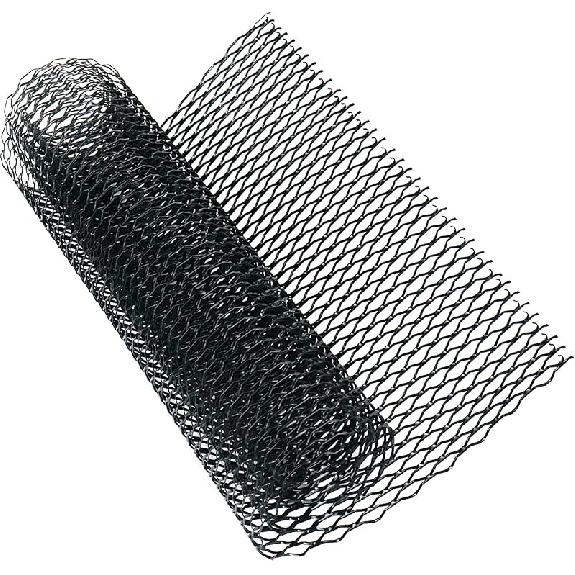 Modengzhe 40 x 13 inch Car Grill Mesh Sheet, Black Painted Aluminum Alloy Multifunctional Grille Mesh Roll, 4 x 8 mm Rhombic-Shape Grids 8x25mm Seagull Black