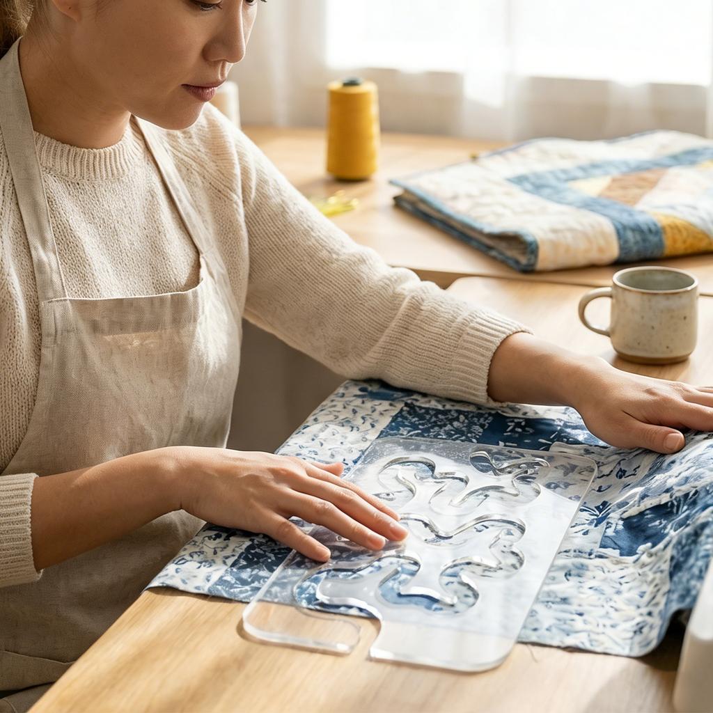 Acryl Patchwork Lineal, Nählineal, Nähmaschinen-Quiltinglineal, Unregelmäßige Linealschablone, Patchwork-Werkzeug