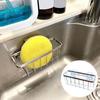 1 Set Sponge Rack Powerful Suction Cup Lightweight Kitchen Sink Sponge Brush Drainable Rack for Home Kitchen