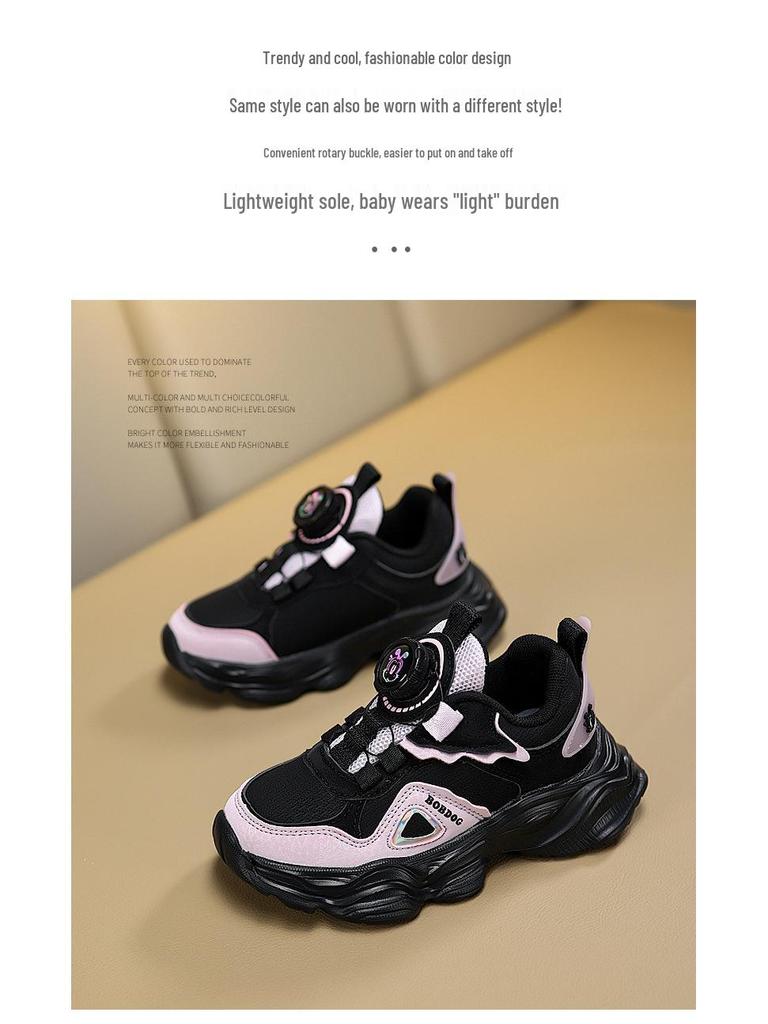 Adidași Impermeabili din Piele Babudou 2025 pentru Fete - Pantofi de Alergare la Modă Antiderapanti pentru Toamnă/Iarnă