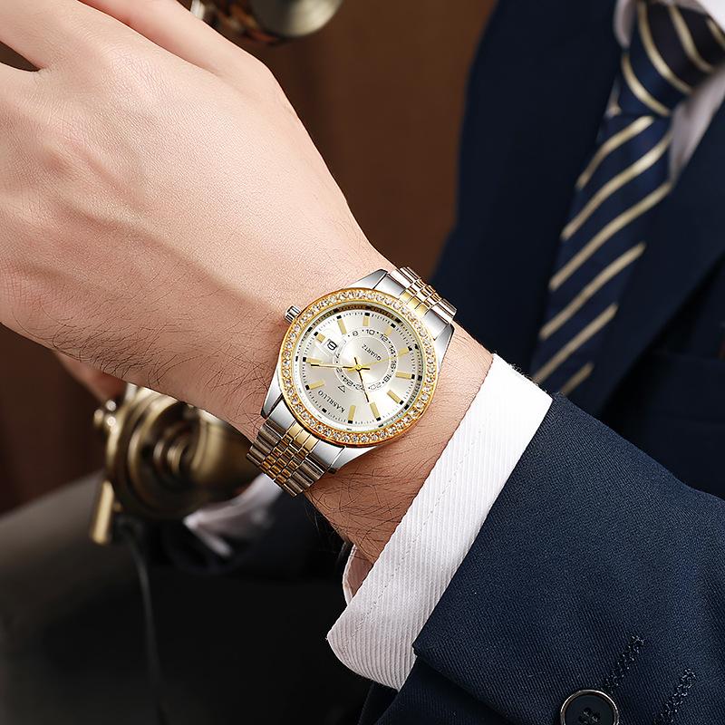 Watch Men'S Elegant Fashion Business Casual Waterproof Watch Luminous Calendar Quartz Watch