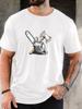 New Unisex Khaki Crew Neck Tee Crossed Chainsaw And Axe Lumberjack Woodworking Tool Vintage Sketch Graphic Soft Cotton Male Tops