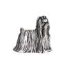 Yorkshire Terrier, Yorkie  - Silver-plated dog brooch, elegant pin, jacket lapel decoration by Art-Dog brand